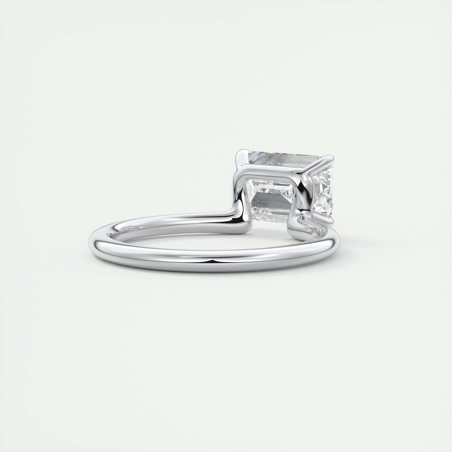 2 CT Emerald Solitaire CVD F/VS1 Diamond Engagement Ring