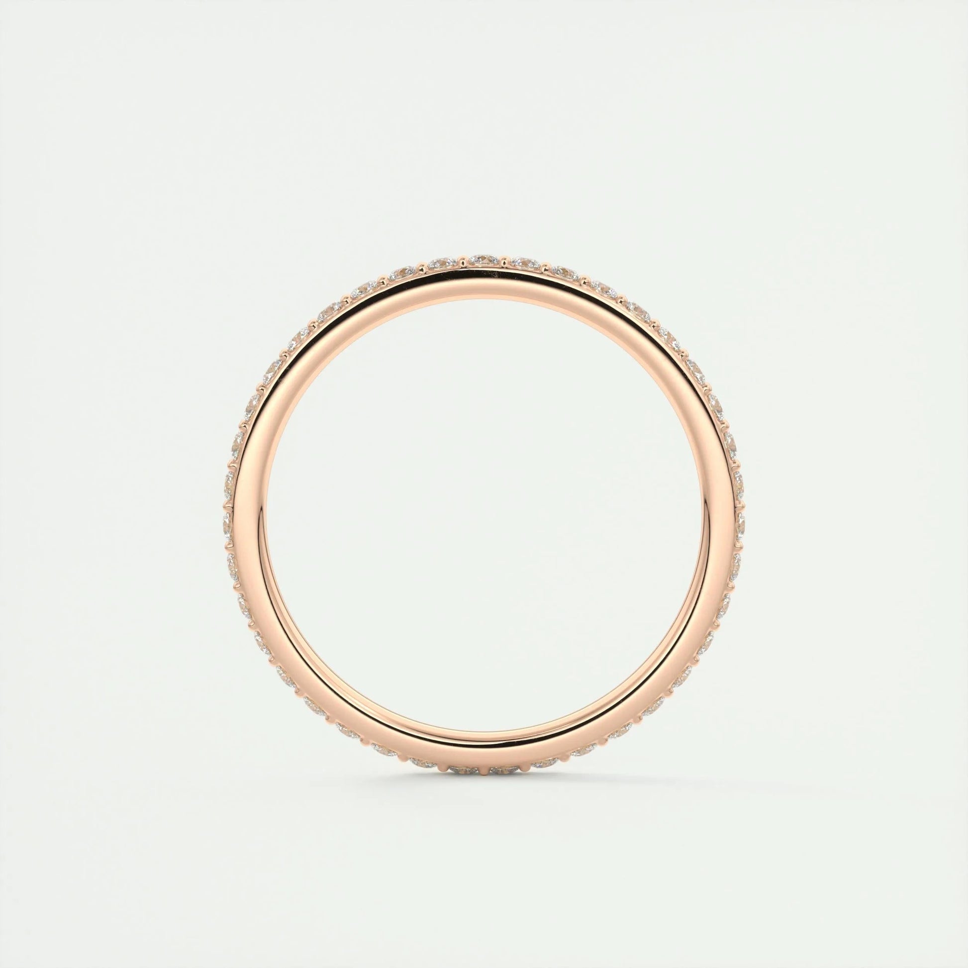 0.37 CT Round EF- VVS Diamond Full Eternity Wedding Band