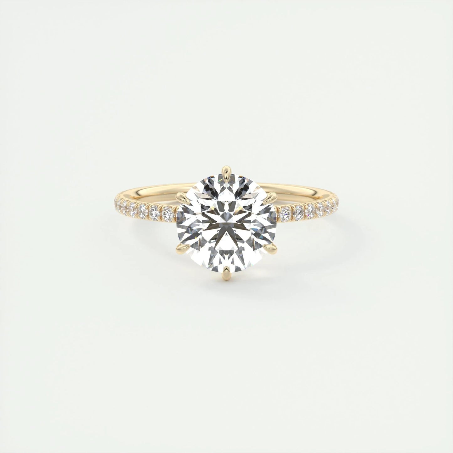 2 CT Round Solitaire CVD F/VS1 Diamond Engagement Ring