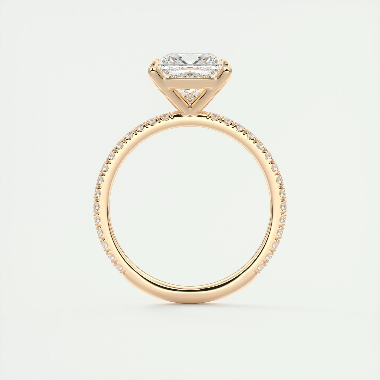 2 CT Princess Solitaire CVD F/VS1 Diamond Engagement Ring