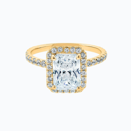 2.0 CT Radiant Halo CVD F/VS2 Diamond Engagement Ring