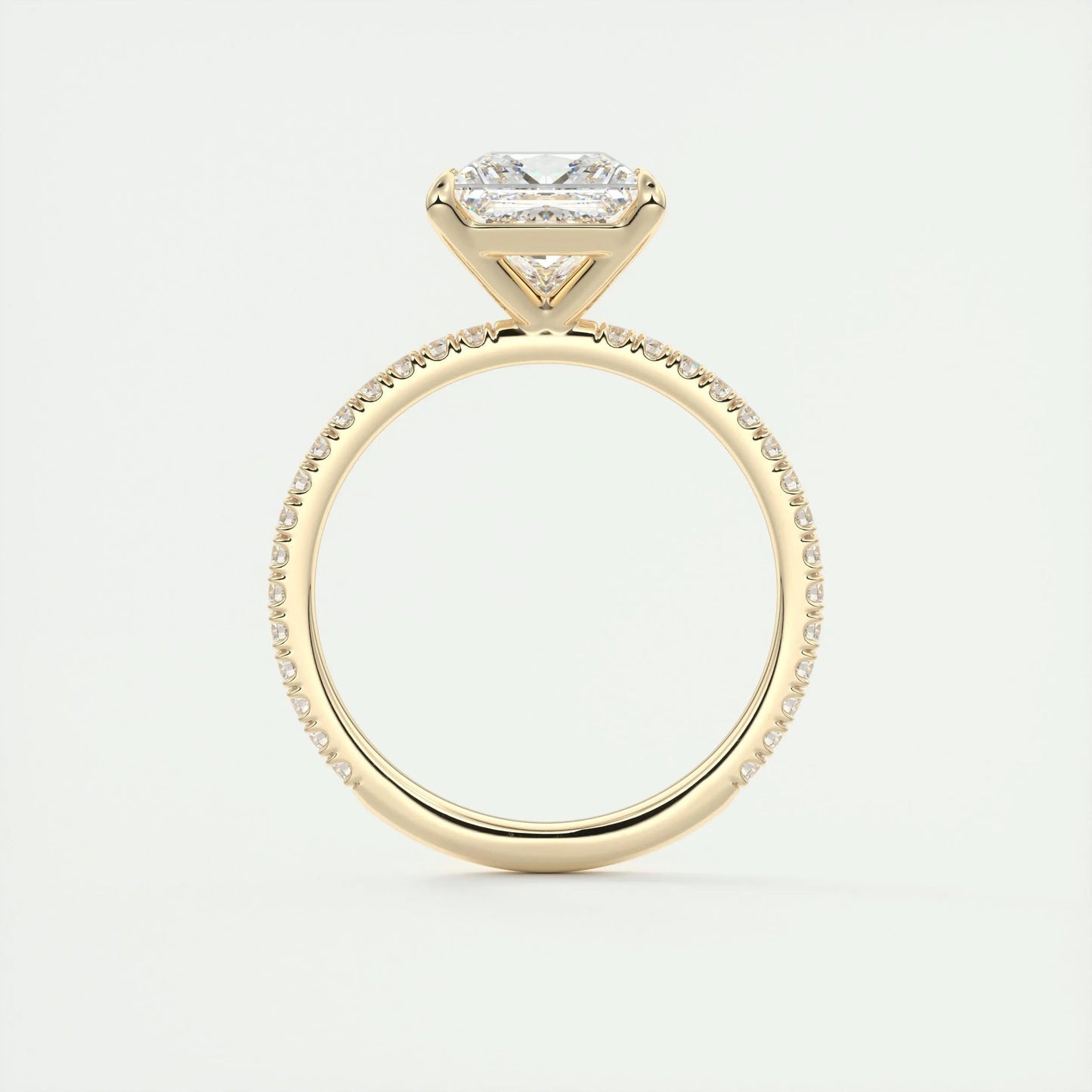 2 CT Princess Solitaire CVD F/VS1 Diamond Engagement Ring