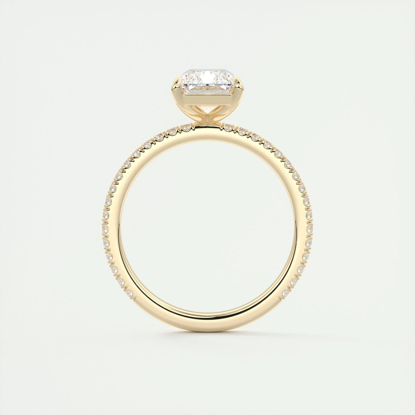 2 CT Radiant Solitaire CVD F/VS1 Diamond Engagement Ring