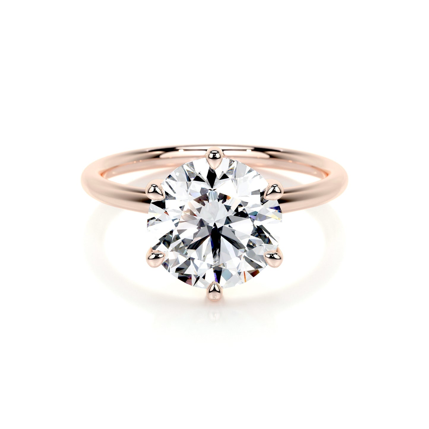 2.0 CT Round Solitaire CVD E/VS2 Diamond Engagement Ring