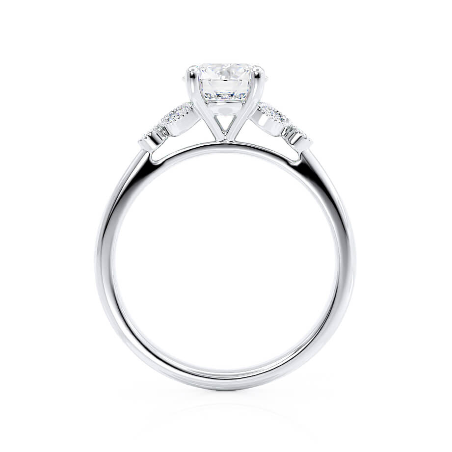 1.0 CT Round Cluster CVD G/VVS1 Diamond Engagement Ring