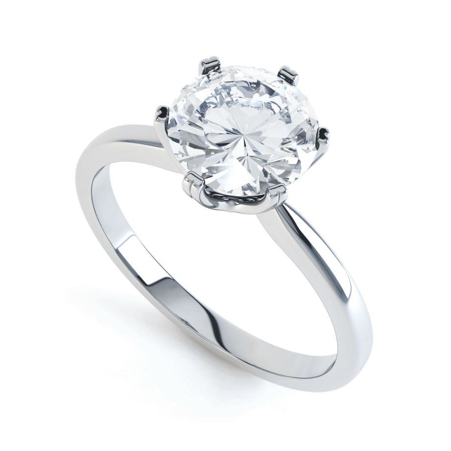 1.0 CT Round Solitaire CVD G/VS1 Diamond Engagement Ring