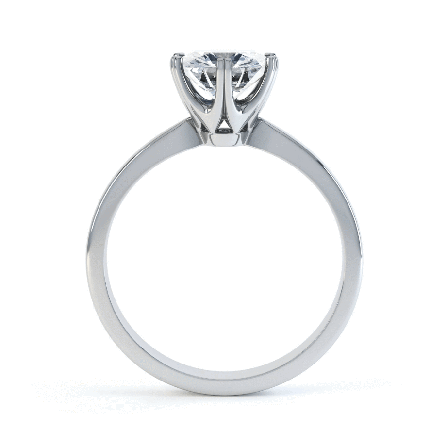 1.0 CT Round Solitaire CVD G/VS1 Diamond Engagement Ring