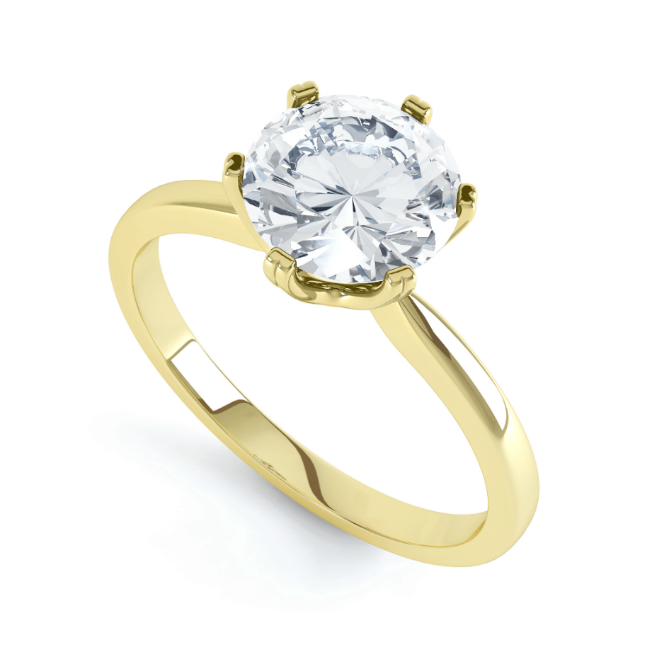 1.0 CT Round Solitaire CVD E/VVS1 Diamond Engagement Ring