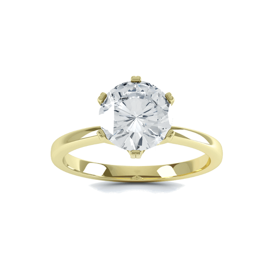 1.0 CT Round Solitaire CVD E/VVS1 Diamond Engagement Ring