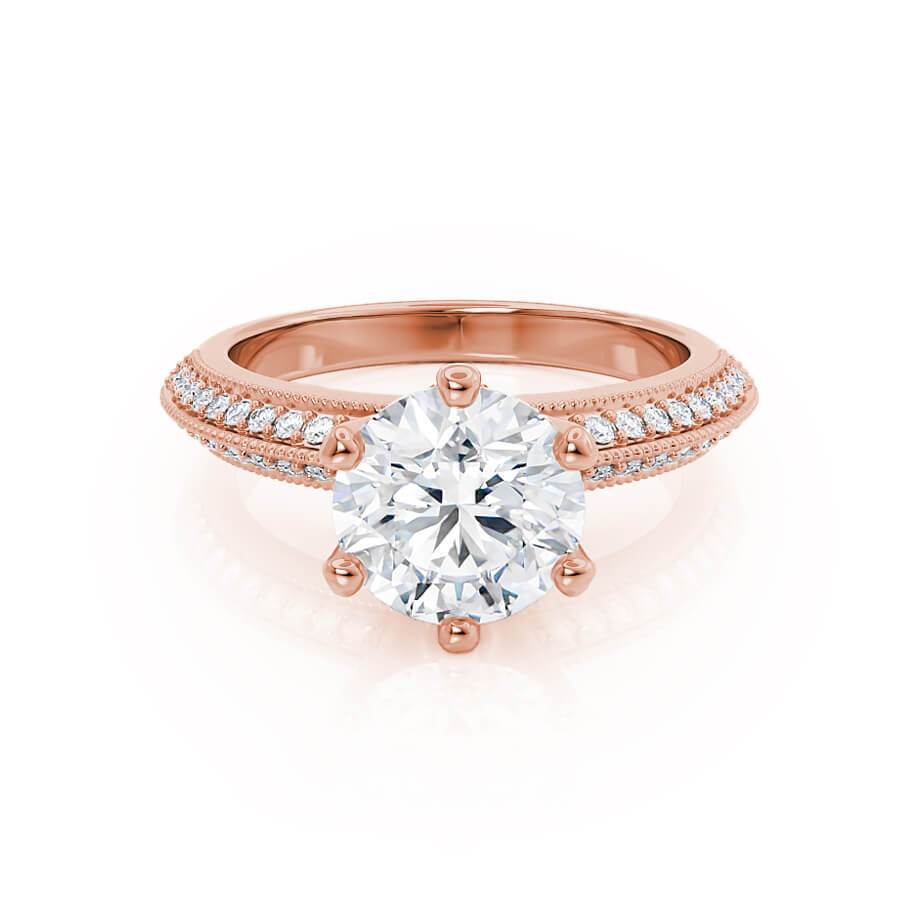 1.0 CT Round Solitaire CVD E/VS1 Diamond Engagement Ring