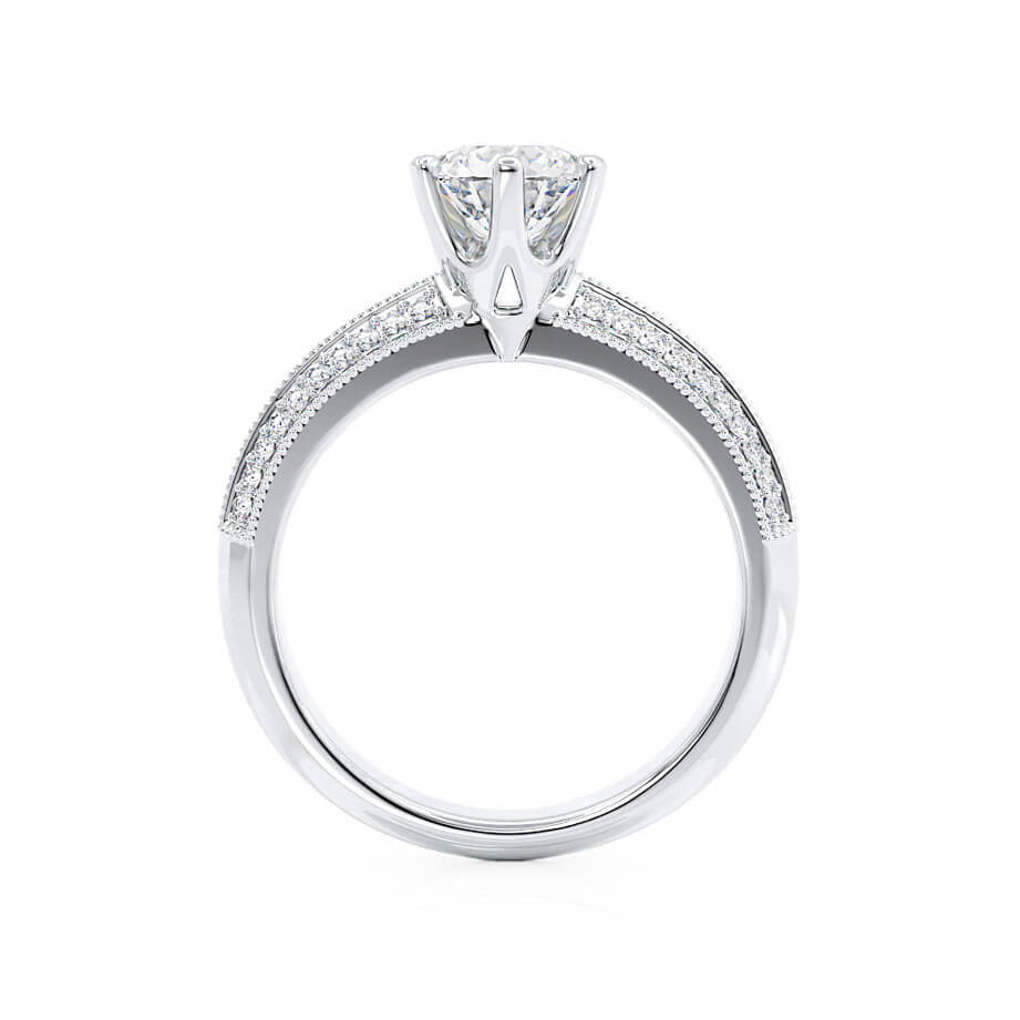 1.0 CT Round Solitaire CVD E/VS1 Diamond Engagement Ring