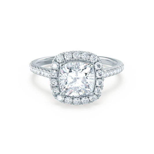 2.50 CT Cushion Halo CVD E/VS2 Diamond Engagement Ring