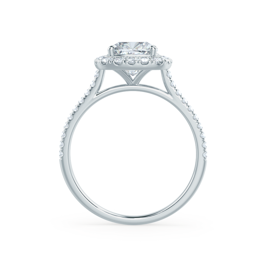 1.0 CT Cushion Halo CVD G/VS1 Diamond Engagement Ring