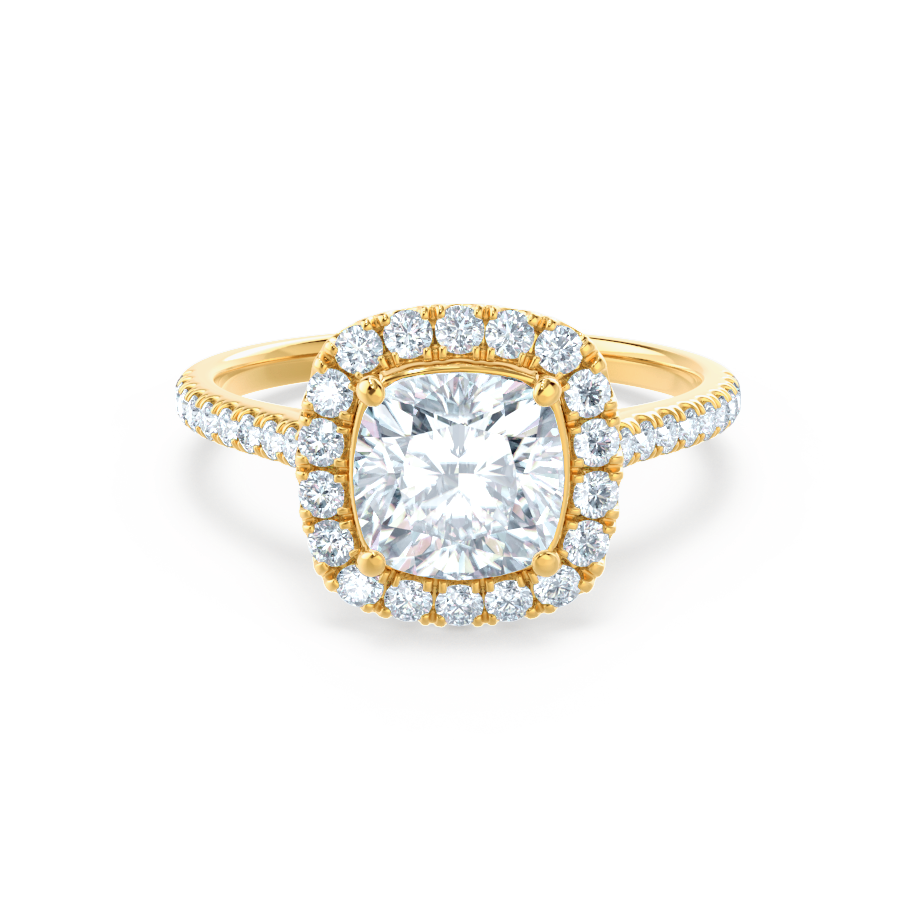 1.20 CT Cushion Halo CVD E/VVS2 Diamond Engagement Ring