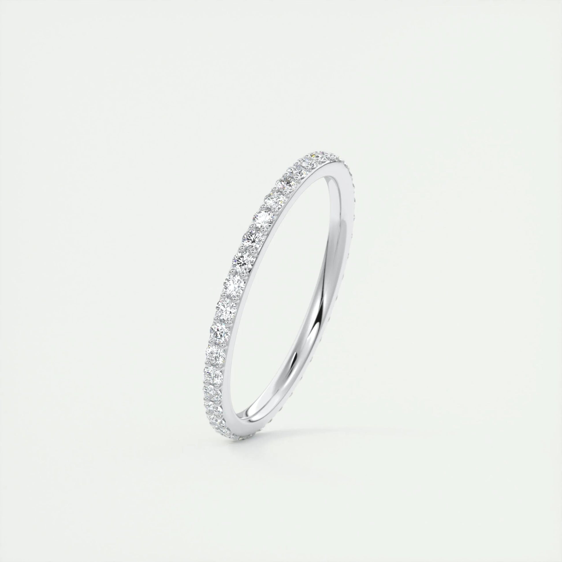 0.37 CT Round EF- VVS Diamond Full Eternity Wedding Band