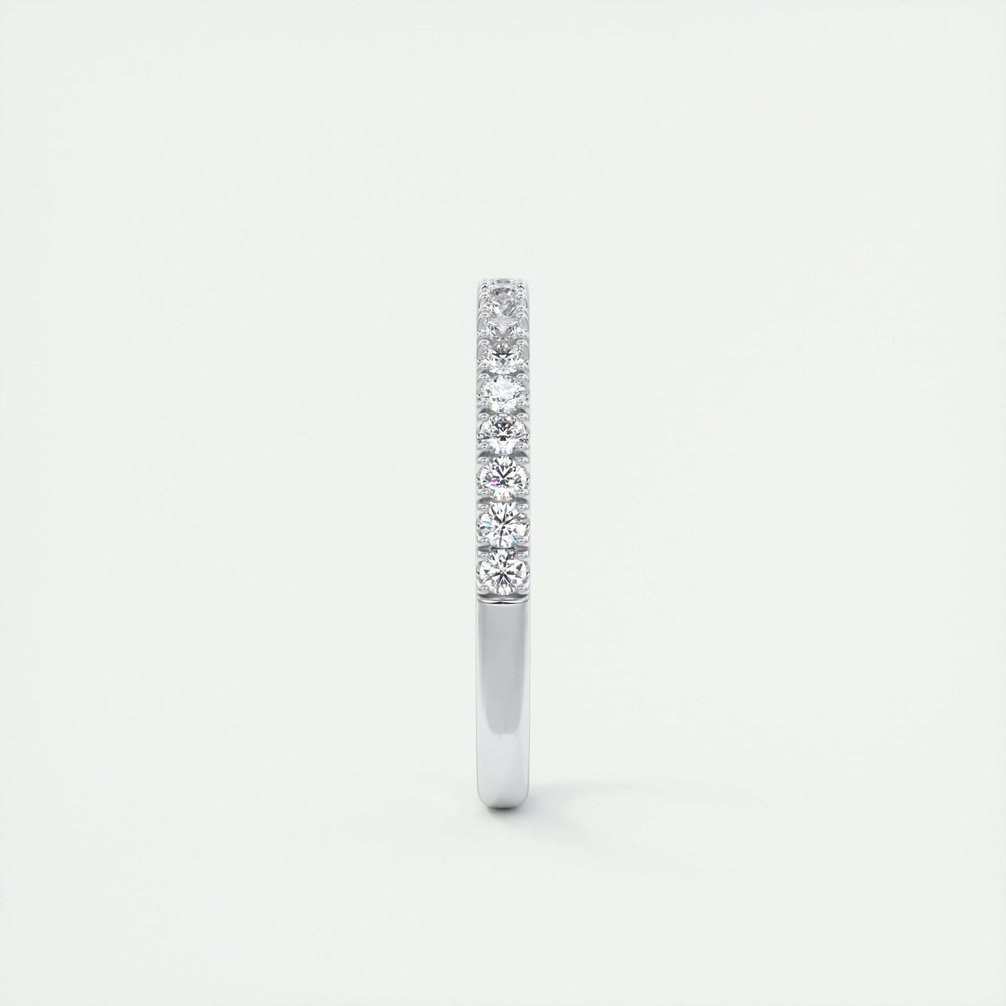 0.38 CT Round EF- VVS Diamond Half Eternity Wedding Band