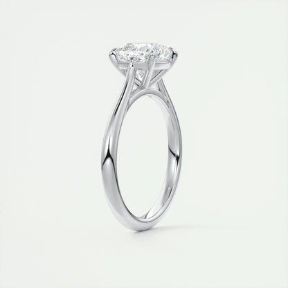 2 CT Cushion Solitaire CVD F/VS1 Diamond Engagement Ring