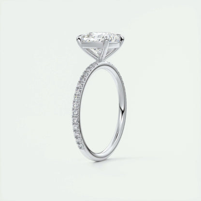 2 CT Cushion Solitaire CVD F/VS1 Diamond Engagement Ring