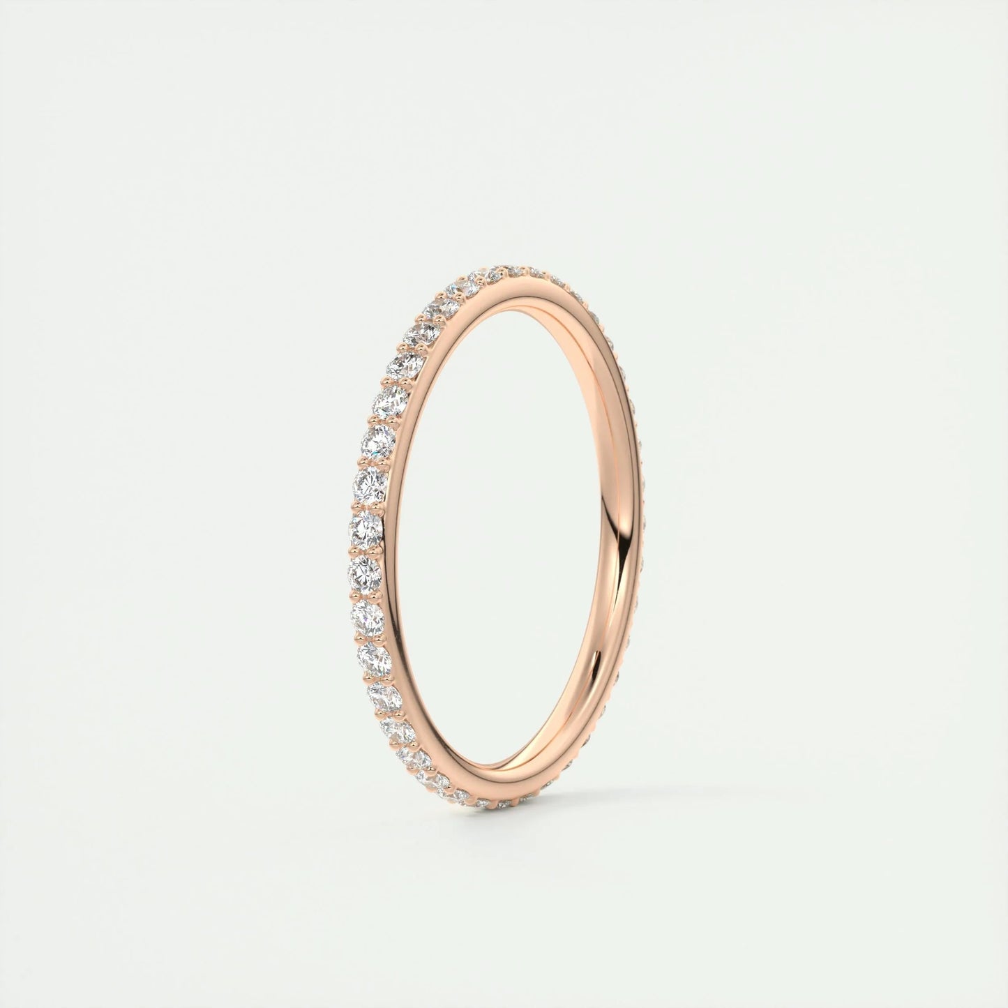 0.37 CT Round EF- VVS Diamond Full Eternity Wedding Band