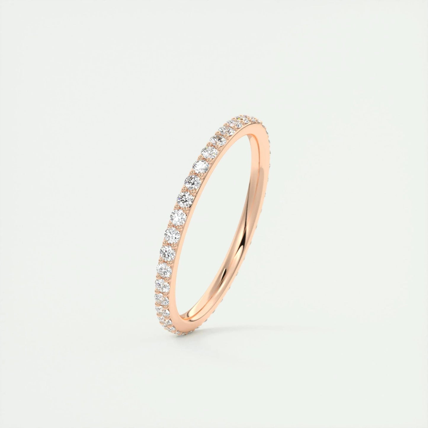 0.37 CT Round EF- VVS Diamond Full Eternity Wedding Band