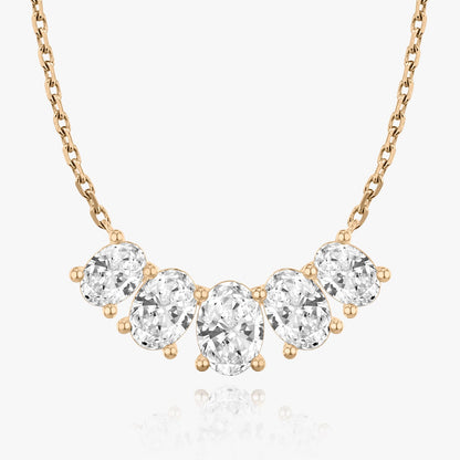 3.50 TC Oval CVD F/VS Diamond Necklace