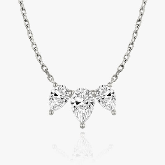 2.0 TC Pear CVD F/VS Diamond Necklace