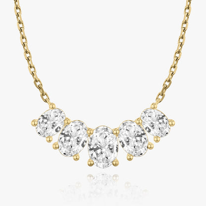 3.50 TC Oval CVD F/VS Diamond Necklace