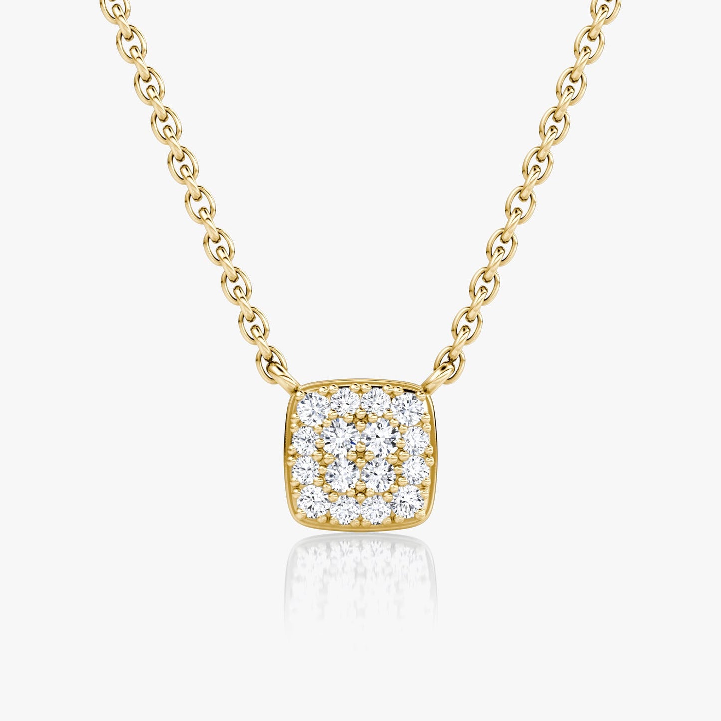 0.10 TCW Round CVD F/VS Diamond Necklace