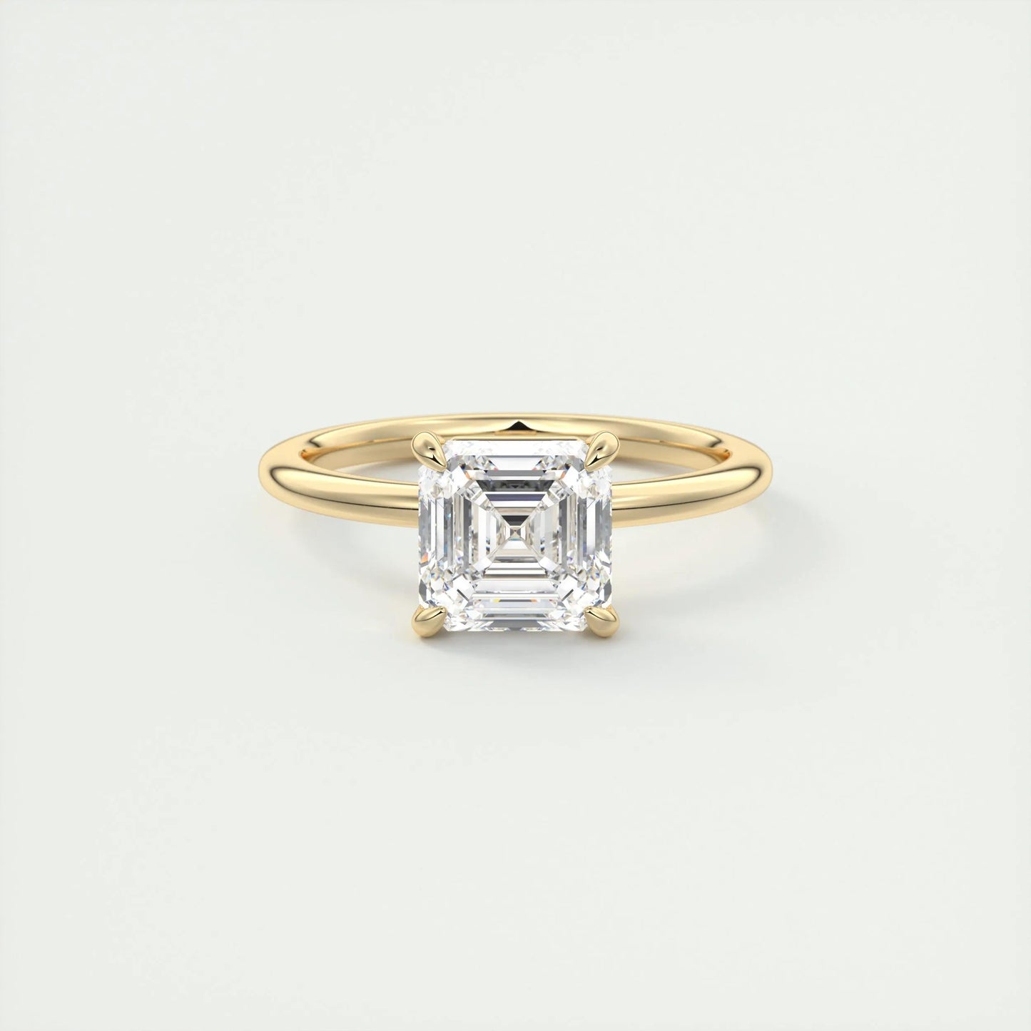 2 CT Asscher Solitaire CVD F/VS1 Diamond Engagement Ring