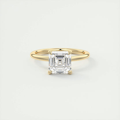 2 CT Asscher Solitaire CVD F/VS1 Diamond Engagement Ring