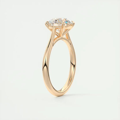 2 CT Round Solitaire CVD F/VS1 Diamond Engagement Ring