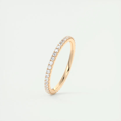 0.36 CT Round EF- VVS Diamond Full Eternity Wedding Band