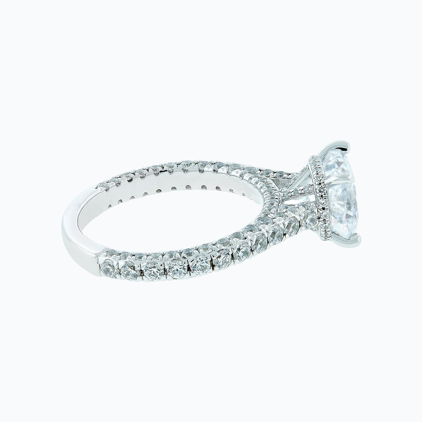 2.0 CT Cushion Hidden Halo CVD F/VS2 Diamond Engagement Ring