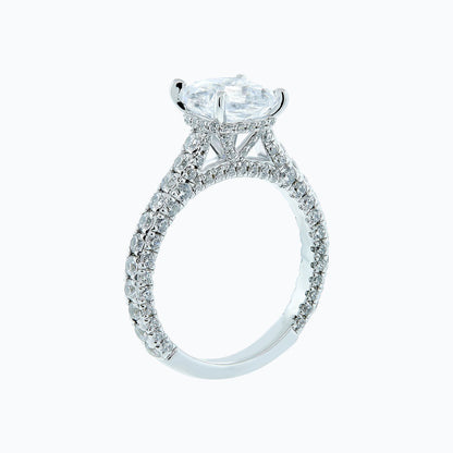 2.0 CT Cushion Hidden Halo CVD F/VS2 Diamond Engagement Ring
