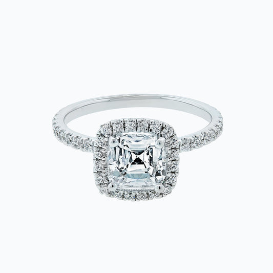 1.50 CT Cushion Halo CVD F/VS2 Diamond Engagement Ring