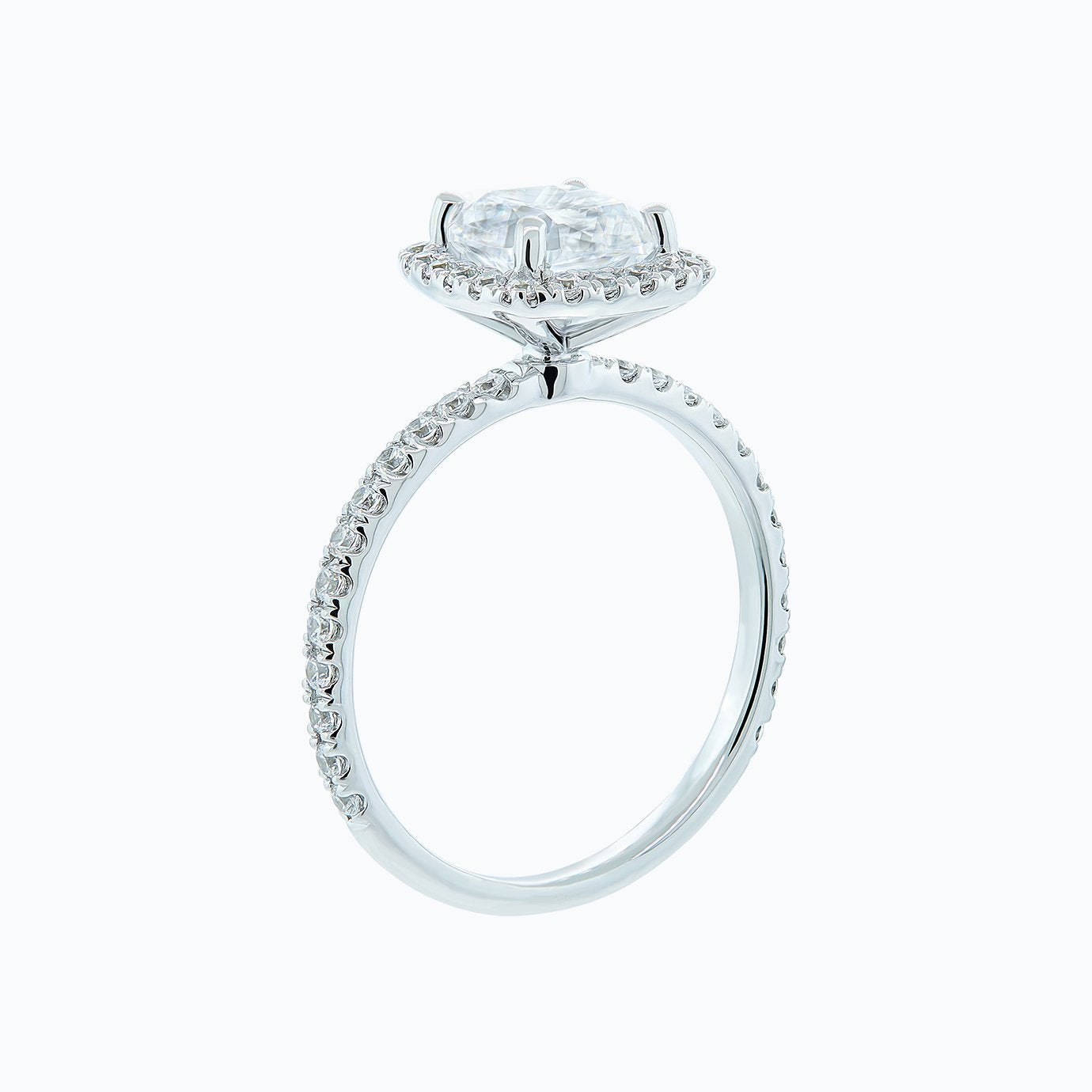 1.50 CT Cushion Halo CVD F/VS2 Diamond Engagement Ring