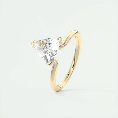 1.5 CT Trillion Solitaire CVD F/VS1 Diamond Engagement Ring