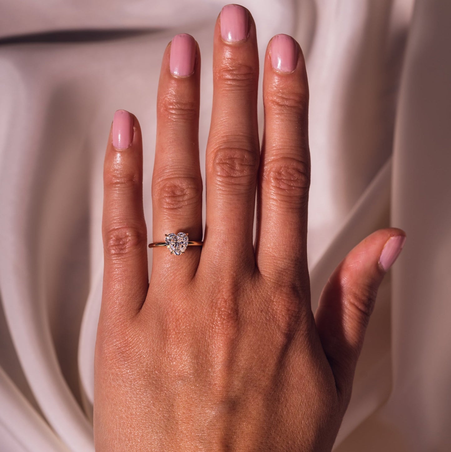 2 CT Heart Solitaire Moissanite Engagement Ring