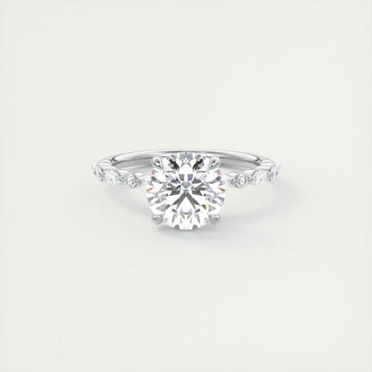 2 CT Round Solitaire CVD F/VS1 Diamond Engagement Ring