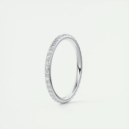 0.37 CT Round EF- VVS Diamond Full Eternity Wedding Band