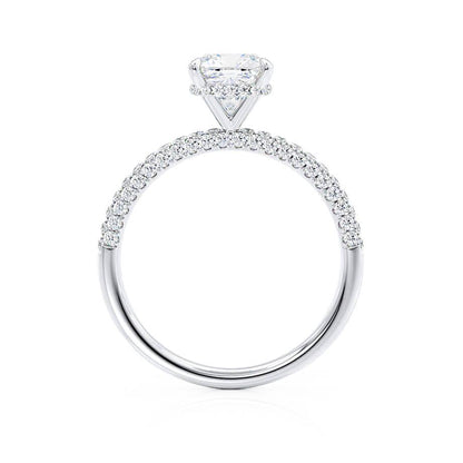 1.50 CT Cushion Hidden Halo CVD F/VS1 Diamond Engagement Ring