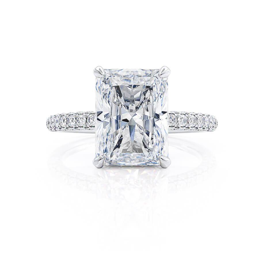 1.50 CT Radiant Hidden Halo CVD G/VVS2 Diamond Engagement Ring