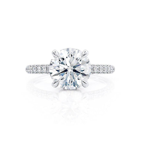 1.90 CT Round Hidden Halo CVD G/VS1 Diamond Engagement Ring