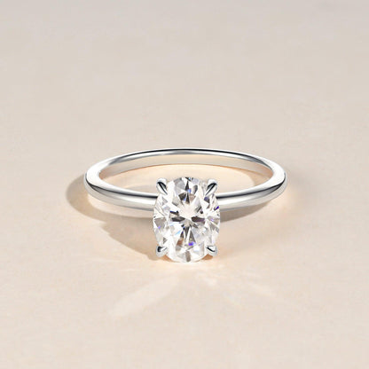 1.33 CT Oval Solitaire Lab Grown Diamond Engagement Ring