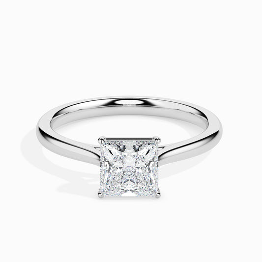 1ct Princess F- VS Diamond Solitaire Engagement Ring