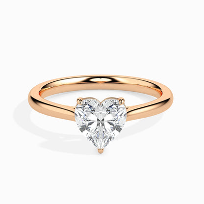 1ct Heart F- VS Diamond Solitaire Engagement Ring