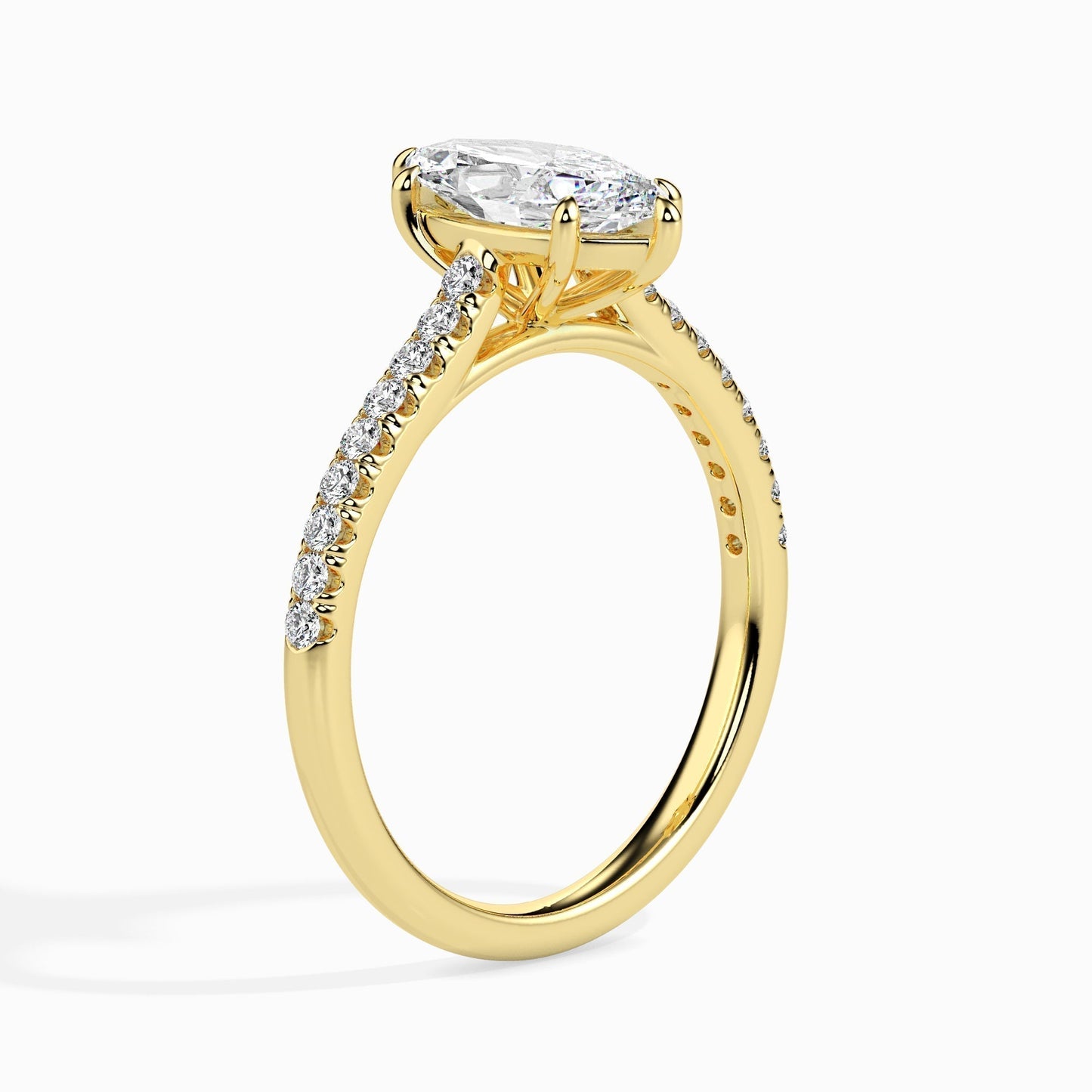 1 Marquise F- VS Diamond Pave Engagement Ring