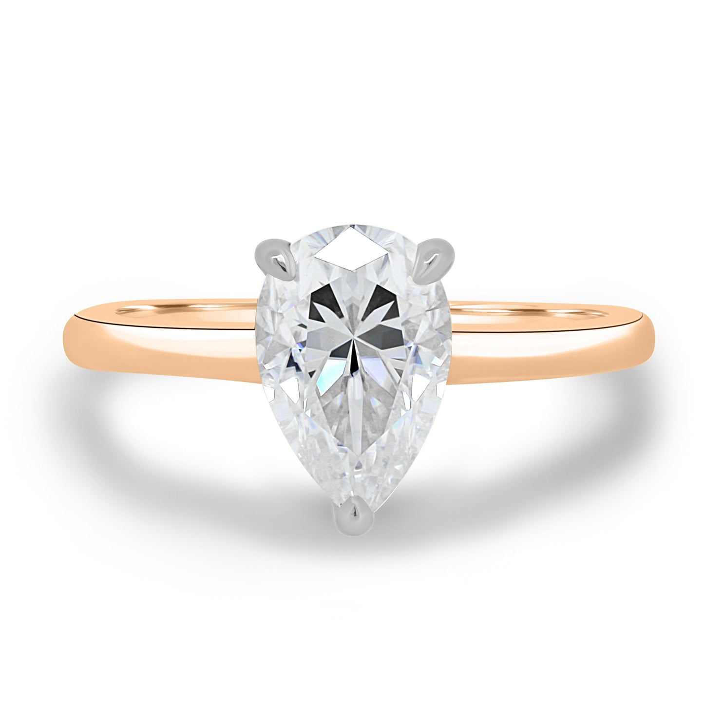 1.80 CT Pear Solitaire CVD E/VS1 Diamond Engagement Ring