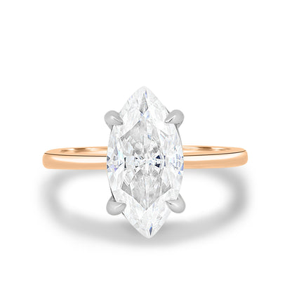 1.50 CT Marquise Solitaire CVD F/VS1 Diamond Engagement Ring