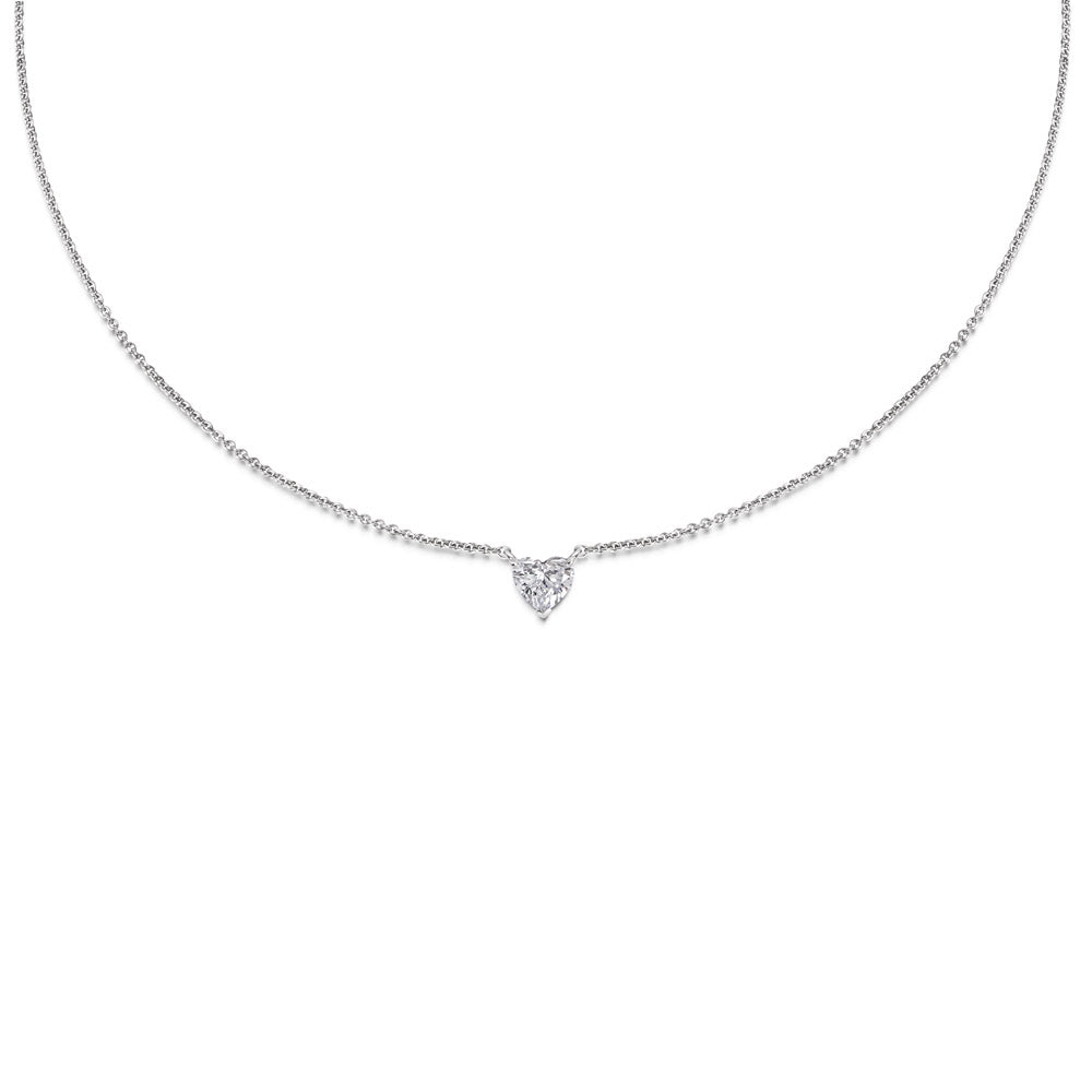 0.7 CT Heart Shape Diamond Necklace